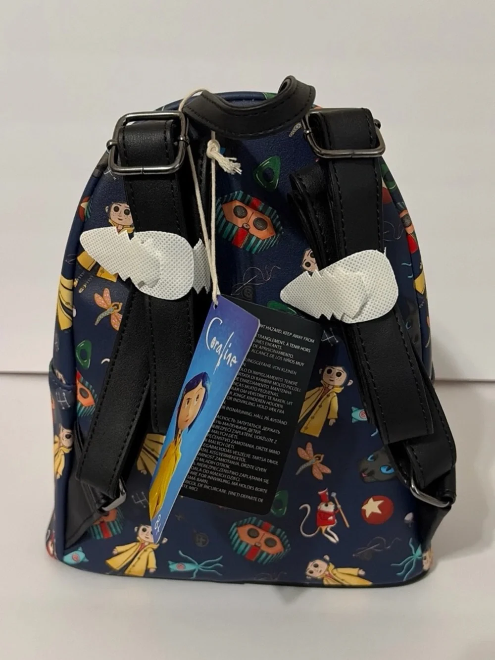 Loungefly Navy Coraline Pattern Kids Mini Backpack
